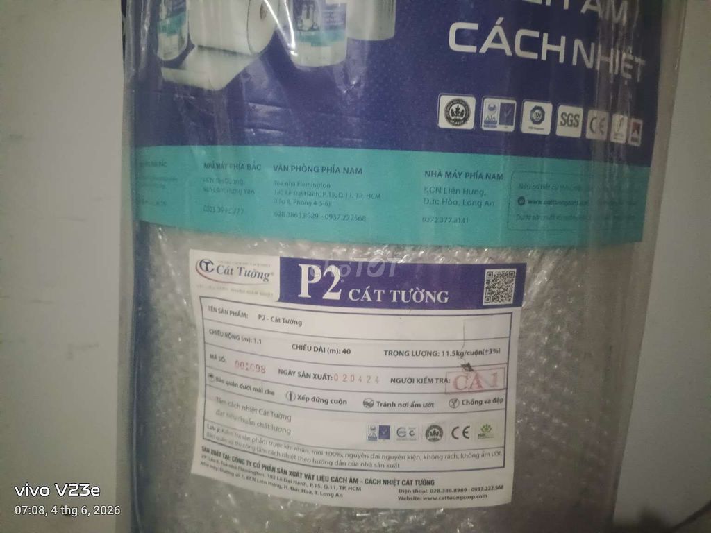 Vật liệu cách nhiệt Cát Tường P2. Mua bán Nội thất, đồ gia dụng khác tại Huyện Bình Chánh Tp Hồ Chí Minh được đăng bởi Thuật Tien hình 1