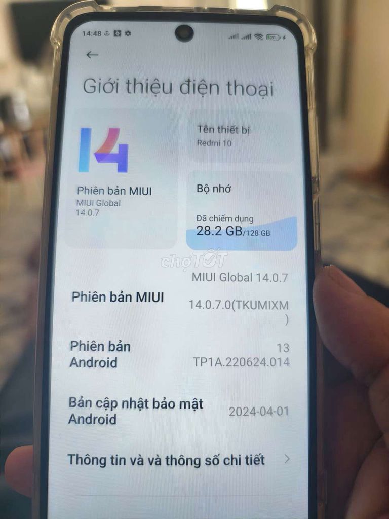 Xiaomi Redmi 10 8GB/128GB Trắng Android 13. Mua bán Điện thoại tại Thành phố Nha Trang Khánh Hòa được đăng bởi Nguyen Dat hình 1