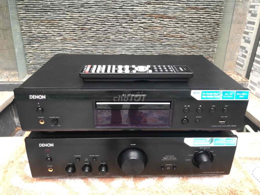 Amply&CD Denon 720AE hàng zin mới bản xuất 230v