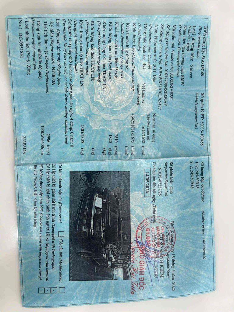 BMW X3 2011 xDrive28i - 140000 km. Mua bán Ô tô tại Thành phố Thủ Dầu Một Bình Dương được đăng bởi Mr Tâm hình 7