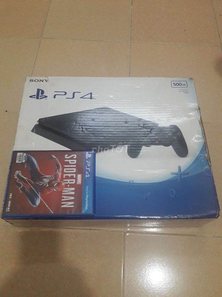 Ps4 slim 500gb, full box phụ kiện, kèm 2 đĩa game