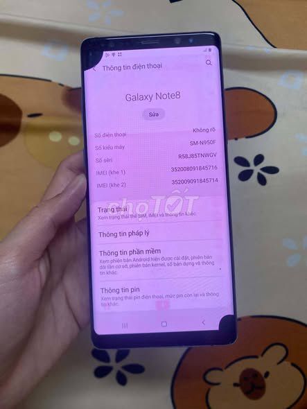 Samsung Note 8 64GB Tím. Mua bán Điện thoại tại Quận 1 Tp Hồ Chí Minh được đăng bởi Hội Đồ Điện Tử hình 1