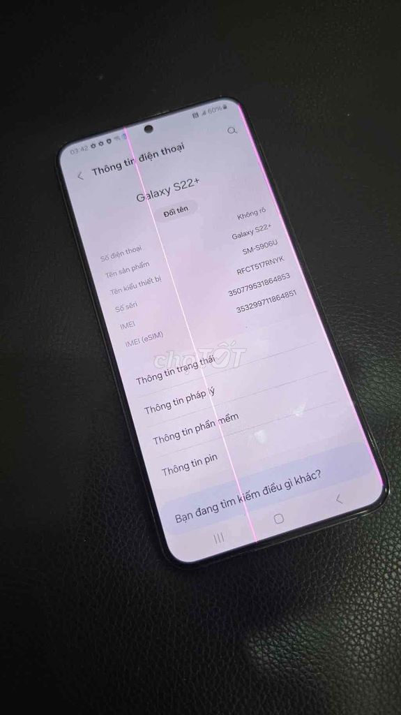 Samsung Galaxy S22+ Bản Mỹ Sọc màn. Mua bán Điện thoại tại Quận Ngũ Hành Sơn Đà Nẵng được đăng bởi terry16 hình 1