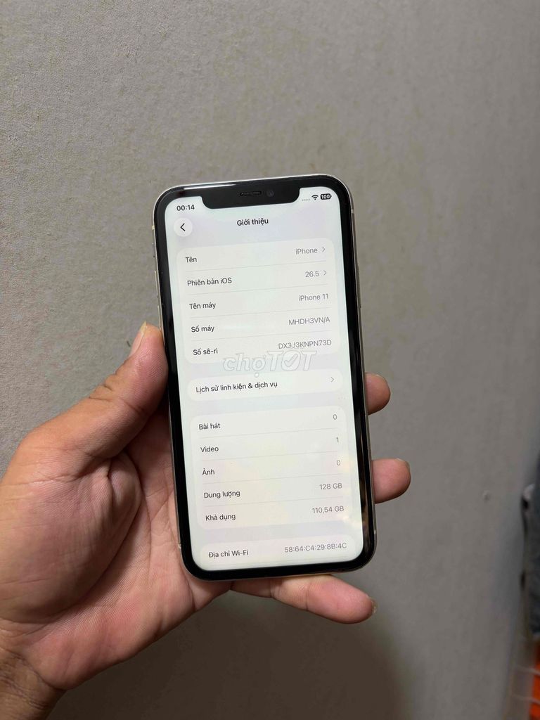 Apple iPhone 11 128GB icloud sach full face id. Mua bán Điện thoại tại Thành phố Vị Thanh Hậu Giang được đăng bởi máy củ giá tốt  hình 1