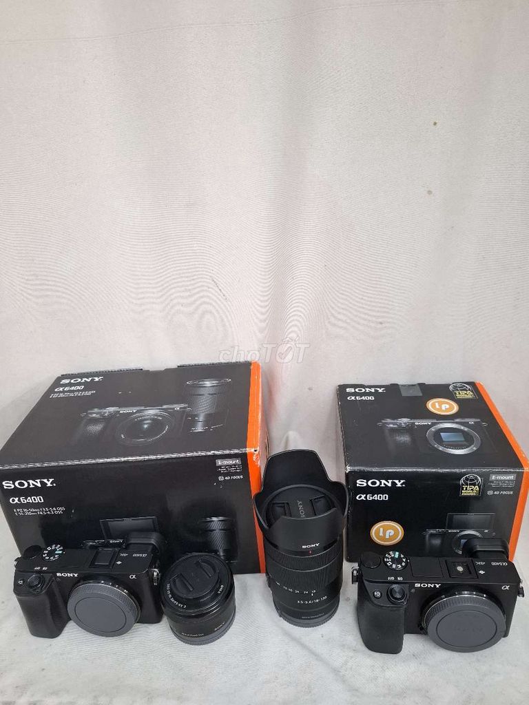 Bán 2 bộ sony a6400 18-135m.16-50m. Full box