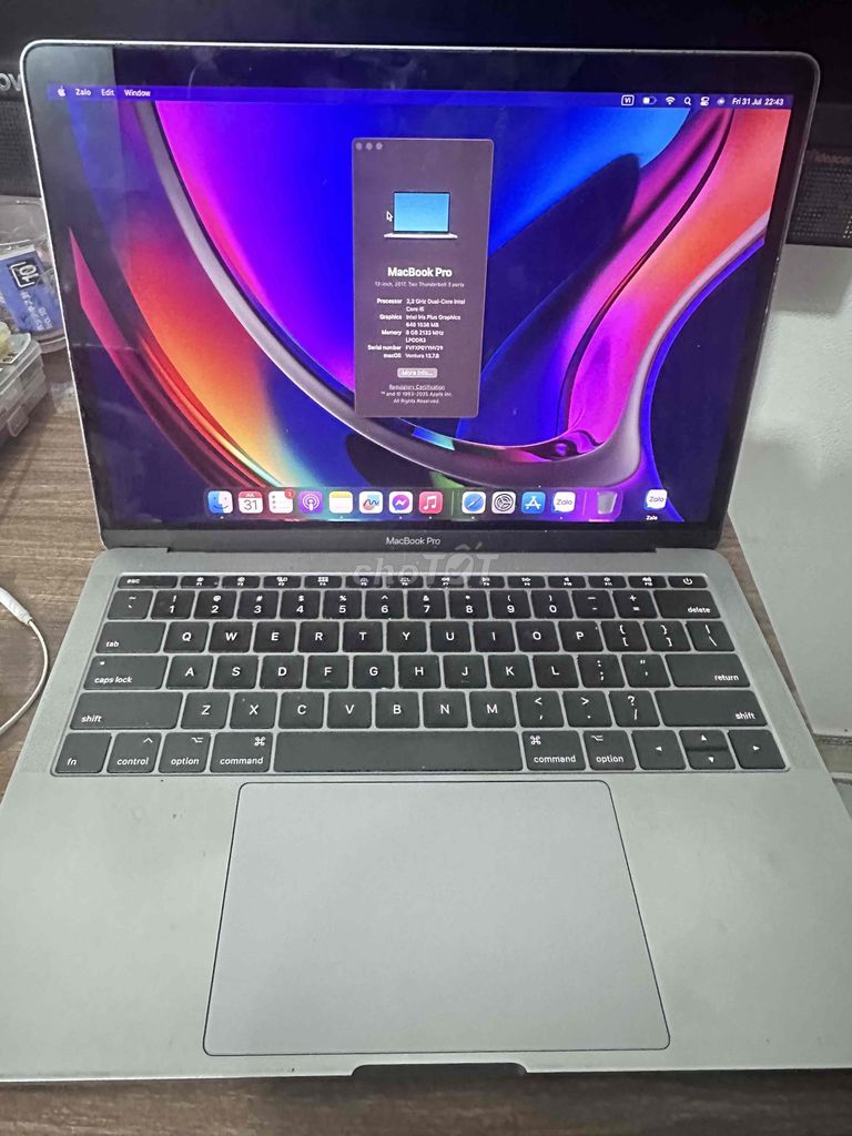 Apple MacBook Pro i5 8GB/128GB SSD 2016 Xám. Mua bán Laptop tại Huyện Đông Anh Hà Nội được đăng bởi nam hình 1
