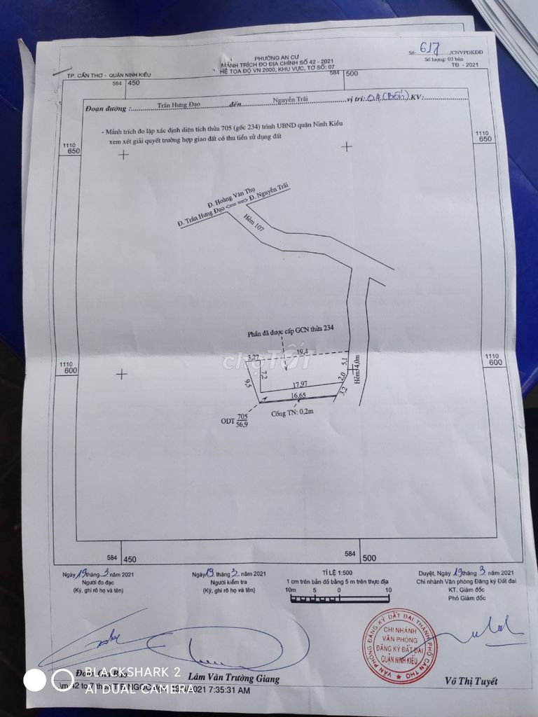 Đất thực tế 190m2 mặt tiền chợ an cư Ninh Kiều cần Thơ