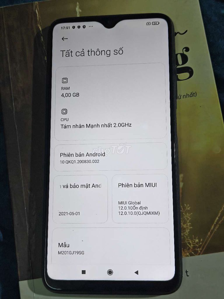 Xiaomi Redmi 9T 64GB Đen Đã sử dụng. Mua bán Điện thoại tại Quận Nam Từ Liêm Hà Nội được đăng bởi Hoàng Đông hình 1