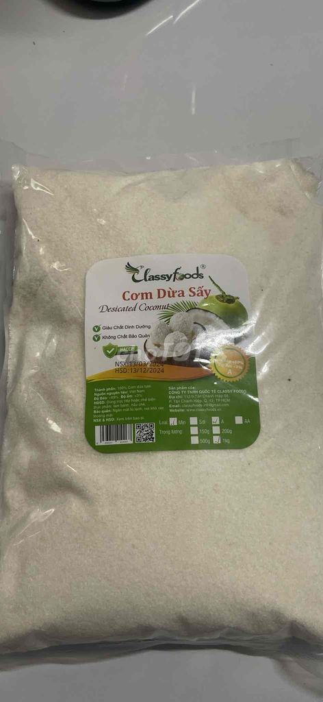 CƠM DỪA SẤY 10k/gói 1kg