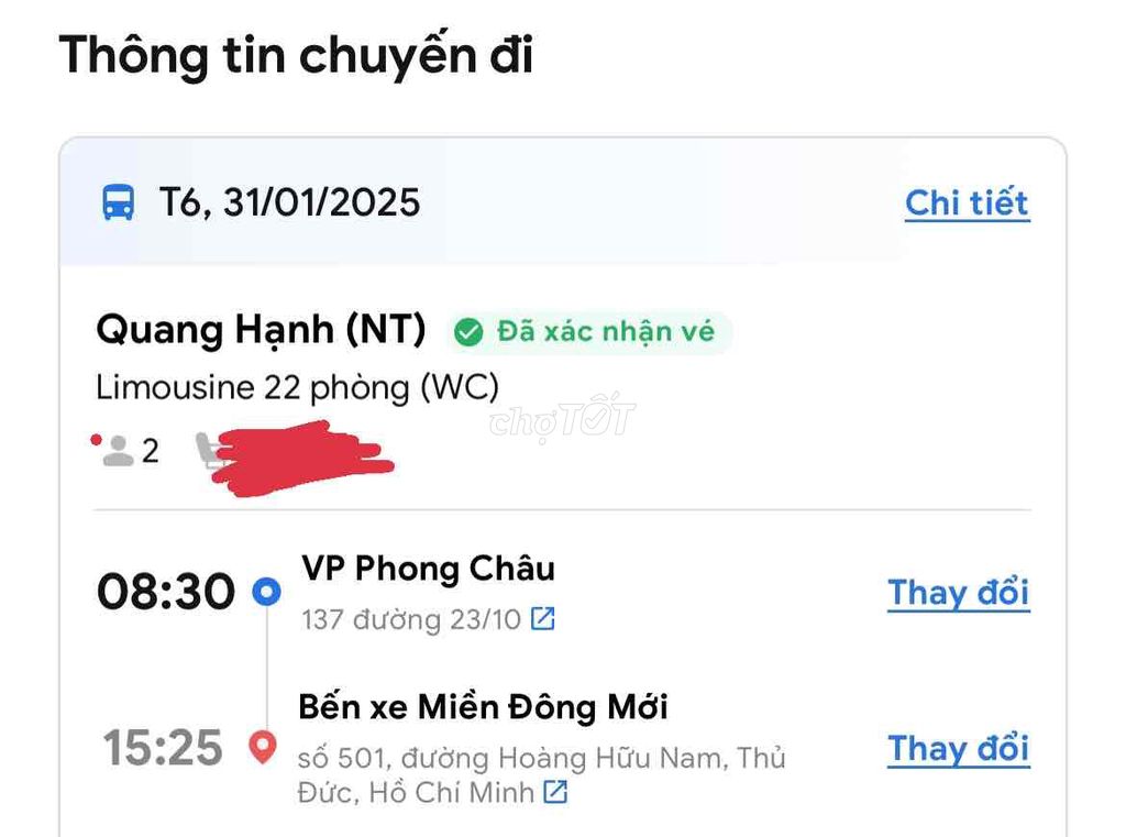 Vé xe NT-SG ngày 31.01.2025