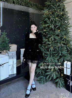 đầm nhung dự tiệc mới 90%. Mua bán Quần áo tại Quận 12 Tp Hồ Chí Minh được đăng bởi Tuyết