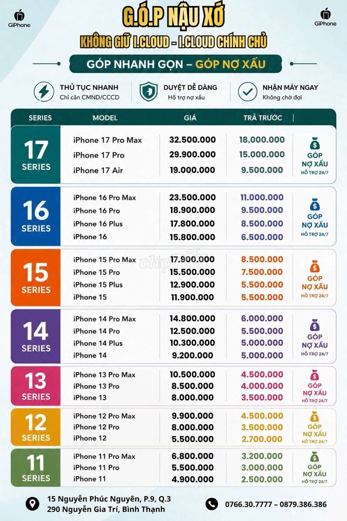IP quốc tế zin trả GÓP 0₫ 𝘽𝙖𝙤 𝙉𝙤̛̣ 𝙓𝙖̂́𝙪. Mua bán Điện thoại tại Quận 3 Tp Hồ Chí Minh được đăng bởi Chuyên IPhone Zin Bán Lẻ TPHCM hình 1