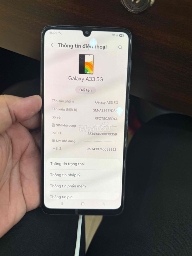 Samsung Galaxy A33 5G Đen. Mua bán Điện thoại tại Quận Liên Chiểu Đà Nẵng được đăng bởi Văn Khoa hình 1
