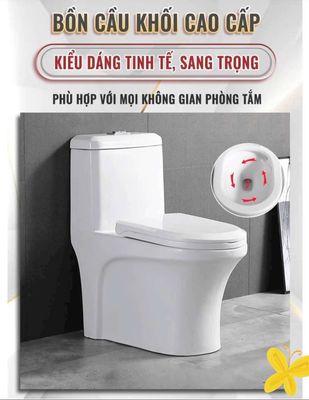 Bồn cầu 1 khối (tặng vòi xịt). Mua bán Thiết bị vệ sinh, nhà tắm tại Huyện Bình Chánh Tp Hồ Chí Minh được đăng bởi NiNa SHOP
