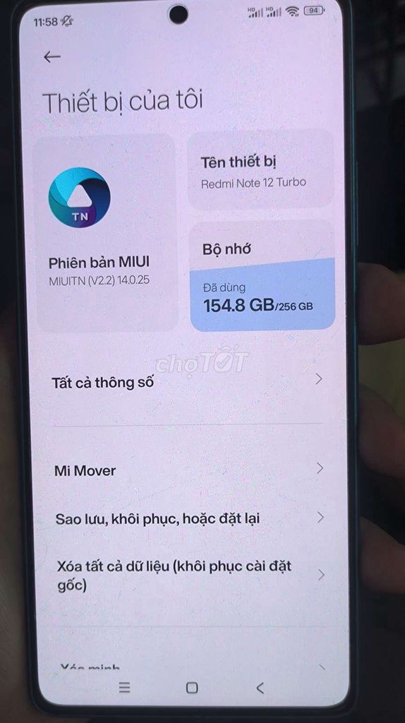 Xiaomi Redmi Note 12 Turbo 256GB Xanh. Mua bán Điện thoại tại Thị xã Từ Sơn Bắc Ninh được đăng bởi Nguyễn Thạc Thiện  hình 1