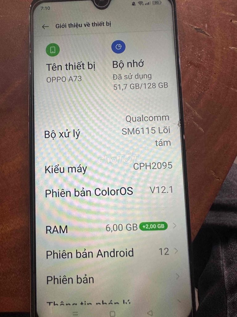 Oppo A73 6GB/128GB Cam. Mua bán Điện thoại tại Quận Ngũ Hành Sơn Đà Nẵng được đăng bởi Tên chưa cung cấp hình 1