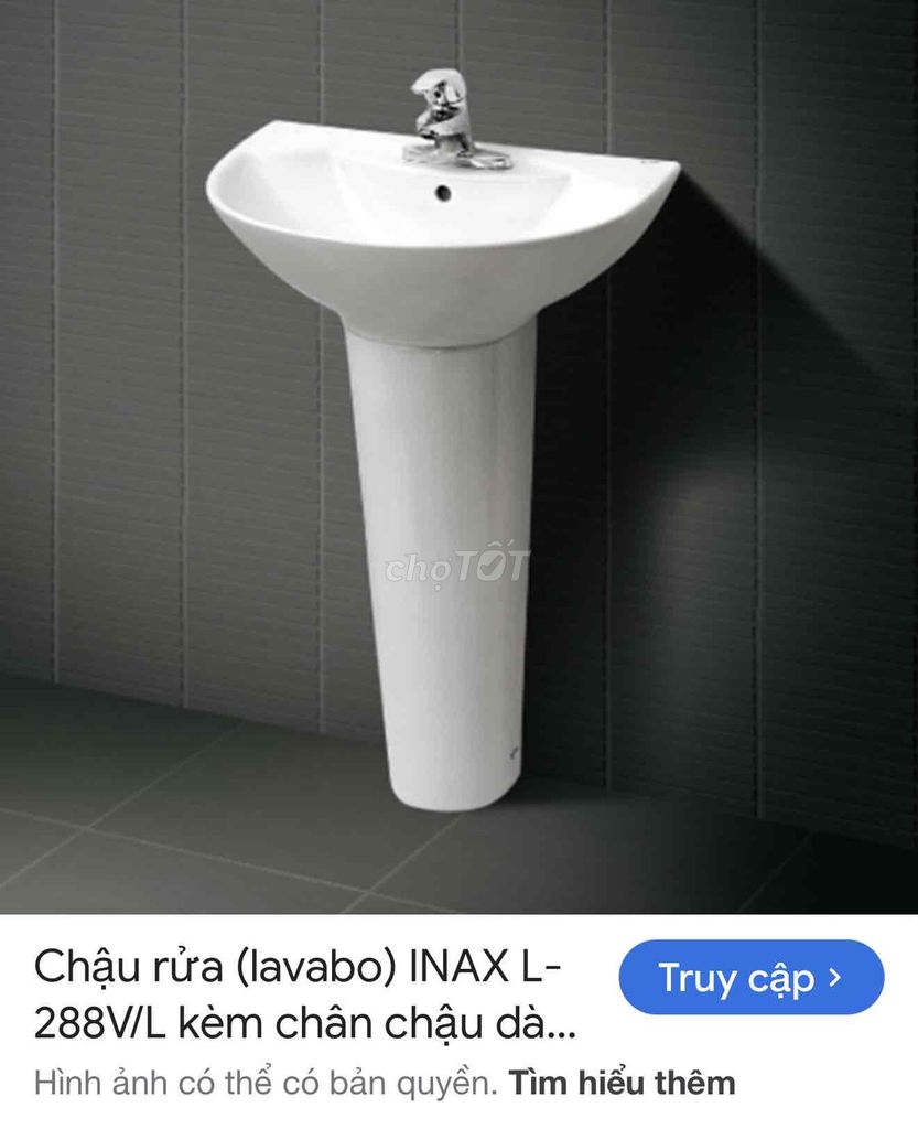 INAX L-288V/L Sứ Trắng kèm vòi inox. Mua bán Thiết bị vệ sinh, nhà tắm tại Quận 3 Tp Hồ Chí Minh được đăng bởi Kim Ngân  hình 1