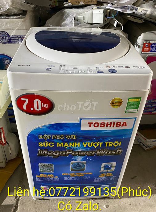 Máy giặt Toshiba 7.0kg Trắng. Mua bán Máy giặt tại Thành phố Mỹ Tho Tiền Giang được đăng bởi Phúc Nhỏ hình 1