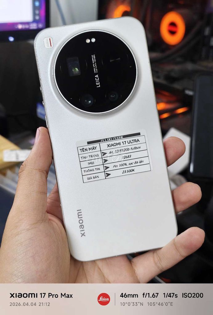 Xiaomi 17 Ultra 12/512 Fullbox Rom QT. Mua bán Điện thoại tại Quận Ninh Kiều Cần Thơ được đăng bởi Zelda Phone hình 1