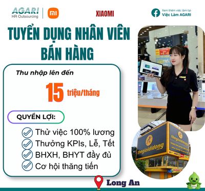 TUYỂN DỤNG NVBH BẾN LỨC