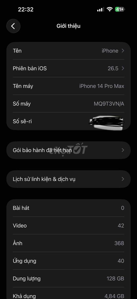 Apple iPhone 14 Pro Max 128GB. Mua bán Điện thoại tại Thành phố Thủ Dầu Một Bình Dương được đăng bởi Nguyễn Tuấn Kiệt hình 1