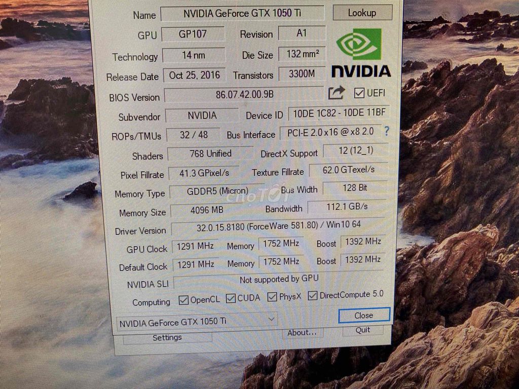 Card đồ họa NVIDIA GeForce GTX 1050 Ti. Mua bán Linh kiện (RAM, Card...) tại Huyện Đất Đỏ Bà Rịa - Vũng Tàu được đăng bởi bách nghệ LT hình 1