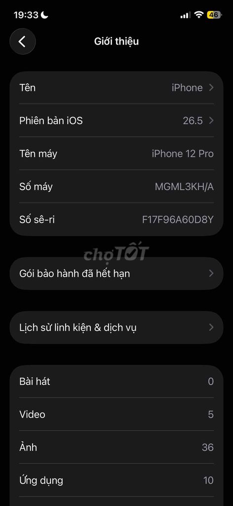 iPhone 12 Pro 128GB Trắng. Mua bán Điện thoại tại Huyện Đông Anh Hà Nội được đăng bởi Minh Đức hình 1