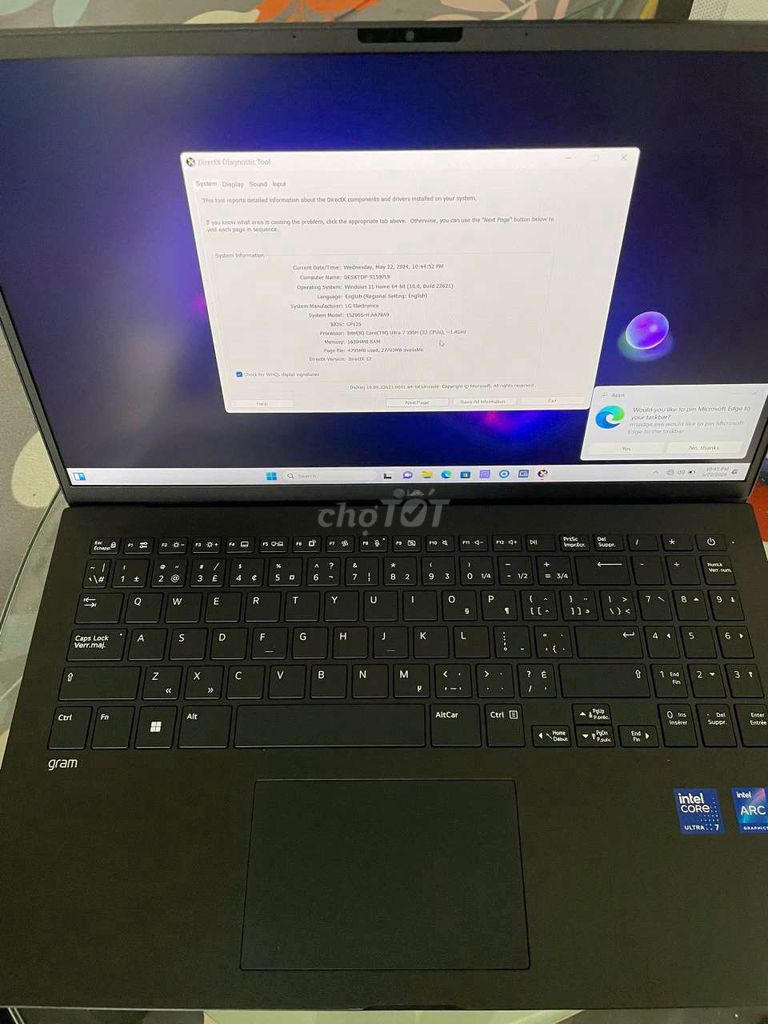 LG Gram 15 2024 Core Ultra 7 16GB/1TB new openbox. Mua bán Laptop tại Thành phố Thủ Đức Tp Hồ Chí Minh được đăng bởi THLaptop hình 1
