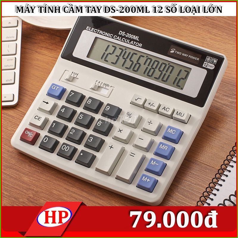 Máy tính cầm tay DS-200ML 12 số. Mua bán Đồ dùng văn phòng tại Quận Ninh Kiều Cần Thơ được đăng bởi PHƯỚC HIỆP hình 1