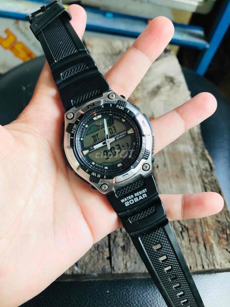 đồng hồ điện tử casio AQW-100 bản tuần trăng