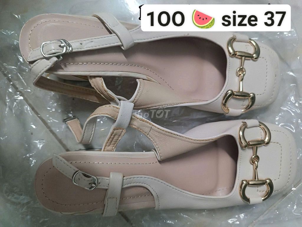 Giày bệt nữ kem size 37 đã sử dụng. Mua bán Giày dép tại Quận Cái Răng Cần Thơ được đăng bởi Dưa Lưới hình 1