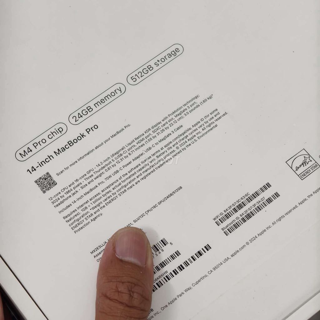 Apple Macbook Pro M4 Pro 14 inch 24GB/512GB. Mua bán Laptop tại Thành phố Thủ Đức Tp Hồ Chí Minh được đăng bởi Di Động Zin Shop hình 1
