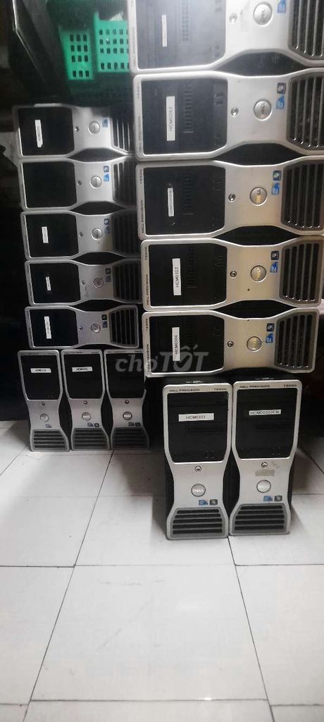 Thanh lý 20 thùng Dell T5500 Xeon 5620 24G Ssd 240