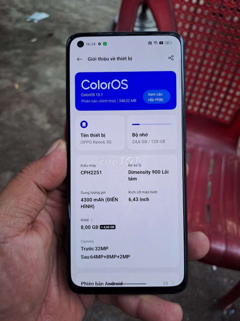 OPPO Reno 6 5G 128GB Đen. Mua bán Điện thoại tại Thành phố Buôn Ma Thuột Đắk Lắk được đăng bởi Đức Phúc hình 1