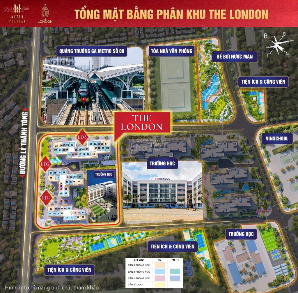 CẮT LỖ, BÁN CĂN 1N THE LONDON LD1.0906 37.2M2. BÀN GIAO 2026