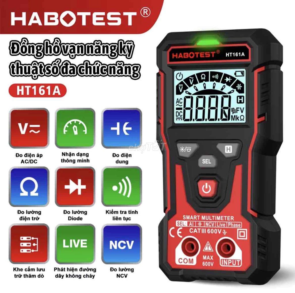 Đồng hồ vạn năng HABOTEST HT161A Đen đỏ Mới. Mua bán Đồ chuyên dụng, Giống nuôi trồng tại Huyện Bình Chánh Tp Hồ Chí Minh được đăng bởi Sontai hình 1