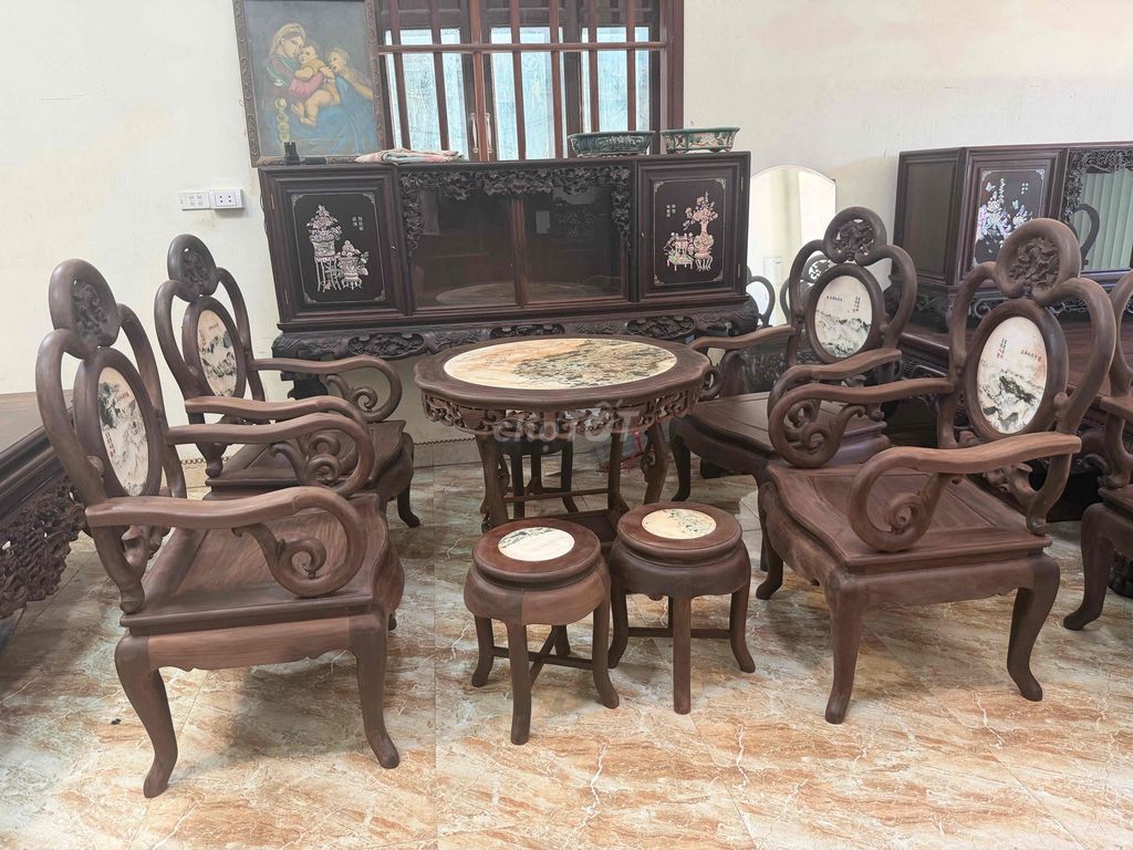 Bộ bàn ghế guột nho cổ điển 7 món ạ. Mua bán Bàn ghế tại Huyện Hải Hậu Nam Định được đăng bởi Pham Phương Thảo hình 1