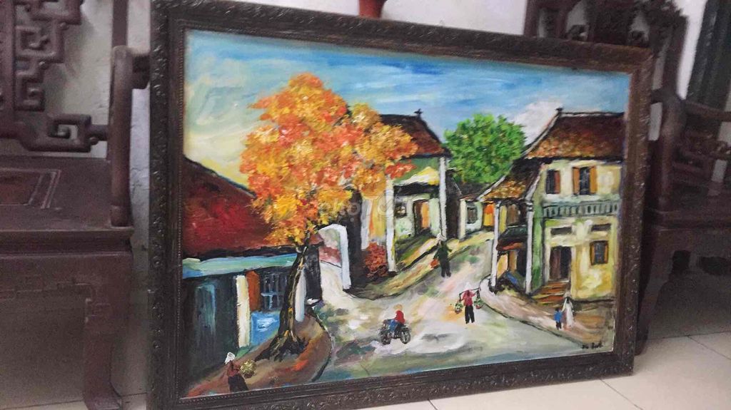 thanh lý tranh sơn dầu vẽ trên vải  cò tốt  dài 1. Mua bán Đồ sưu tầm, đồ cổ tại Quận Tây Hồ Hà Nội được đăng bởi Xuân Đỉnh Phạm hình 1