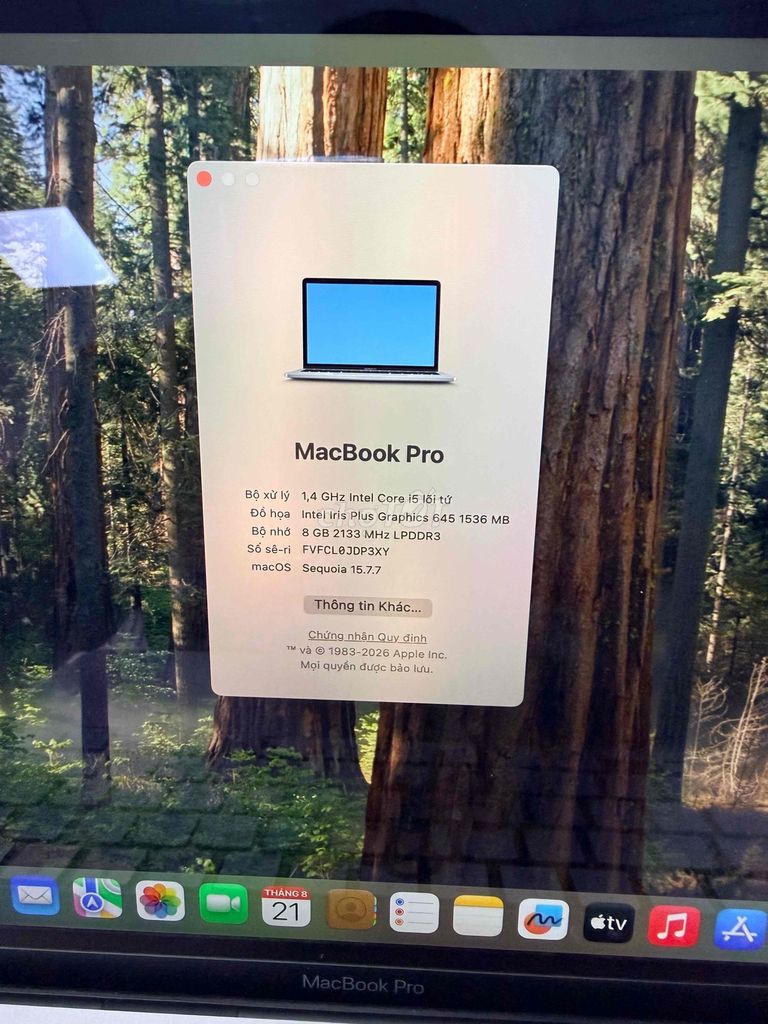 Apple MacBook Pro i5 13 inch 8GB/256GB Xám. Mua bán Laptop tại Thành phố Thuận An Bình Dương được đăng bởi Huy mua bán sửa chữa iphone ipad hình 1