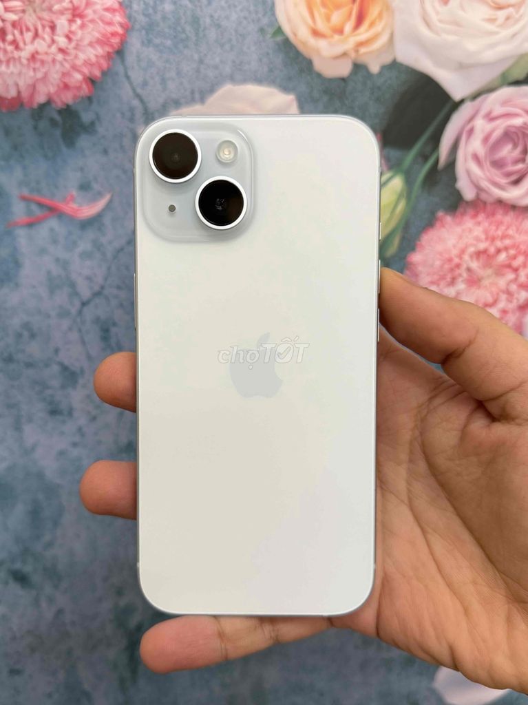 iPhone 15 128Gb xanh 2 sim vật lý BH 6th có góp