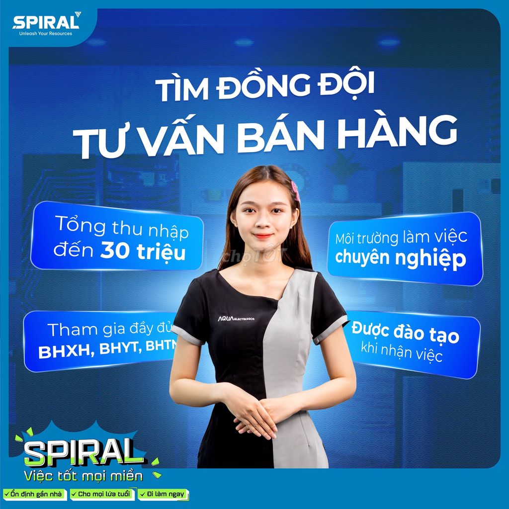 TUYỂN NHÂN VIÊN TƯ VẤN BÁN HÀNG AQUA