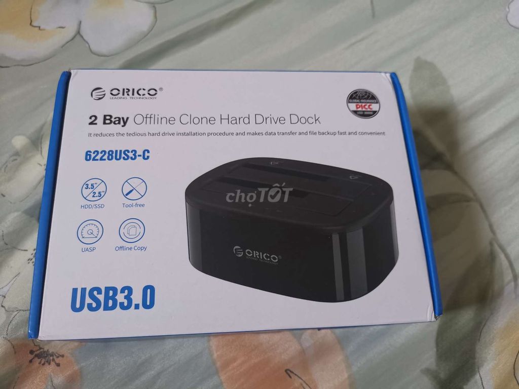 Dock ổ cứng Orico 6228US3-C Đen 2 khay. Mua bán Phụ kiện (Màn hình, Chuột...) tại Quận 1 Tp Hồ Chí Minh được đăng bởi Le Phuong hình 1