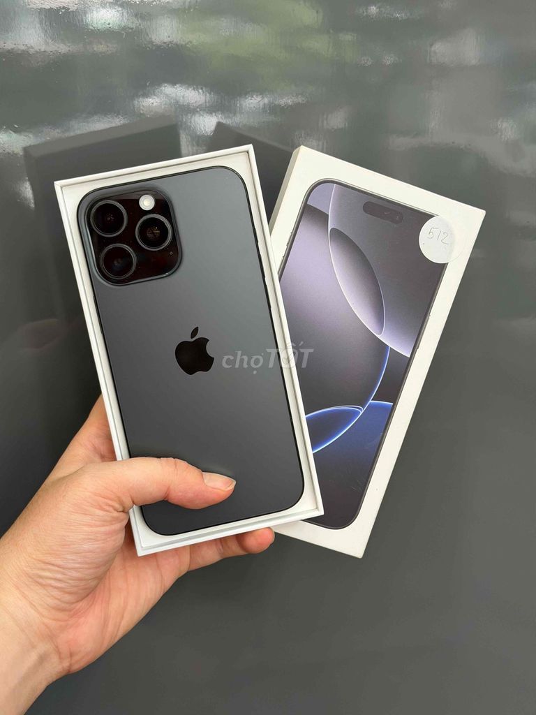 16 Pro Max 512GB Đen VN Pin 90 Fullbox zin ốc 9282. Mua bán Điện thoại tại Quận Ninh Kiều Cần Thơ được đăng bởi Quý Mobile Cần thơ hình 1