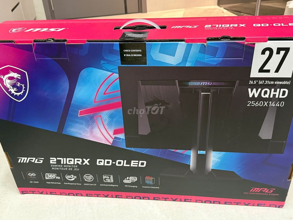 MSI MPG 271QRX QD-OLED 27 inch 2560x1440 90%. Mua bán Phụ kiện (Màn hình, Chuột...) tại Quận 11 Tp Hồ Chí Minh được đăng bởi Cuong hình 1