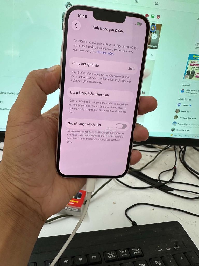 Apple iPhone 13 128GB Hồng 98% giá 5tr9. Mua bán Điện thoại tại Thị xã Ba Đồn Quảng Bình được đăng bởi Hữu Vọng hình 1