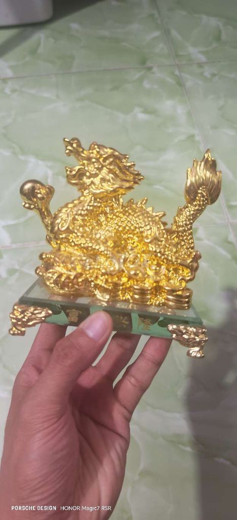 Tượng Rồng Phong Thủy Vàng 15-20cm. Mua bán Cây cảnh, đồ trang trí tại Thành phố Châu Đốc An Giang được đăng bởi Jack hình 1