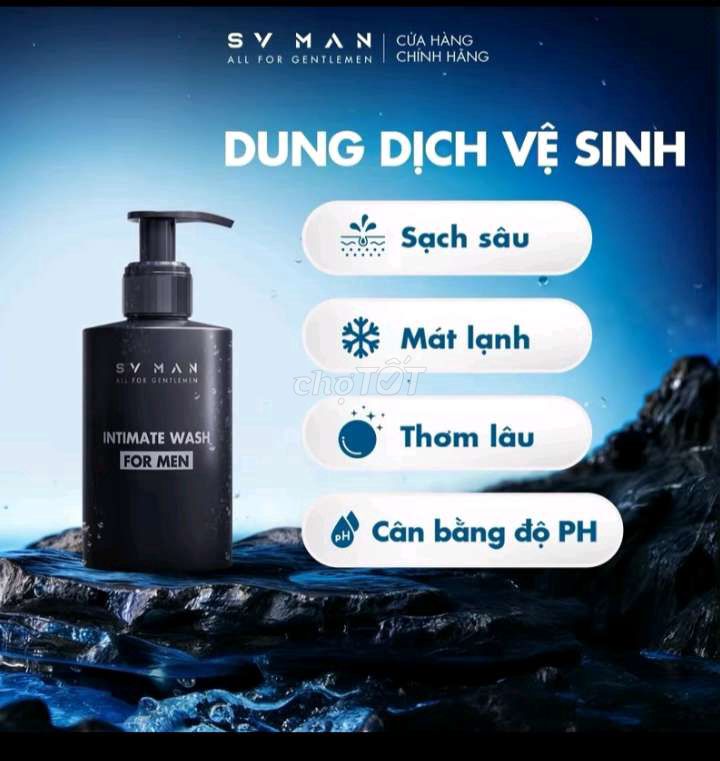 Combo Sv man : Dầu gội, sữa rửa mặt, dung dịch vs