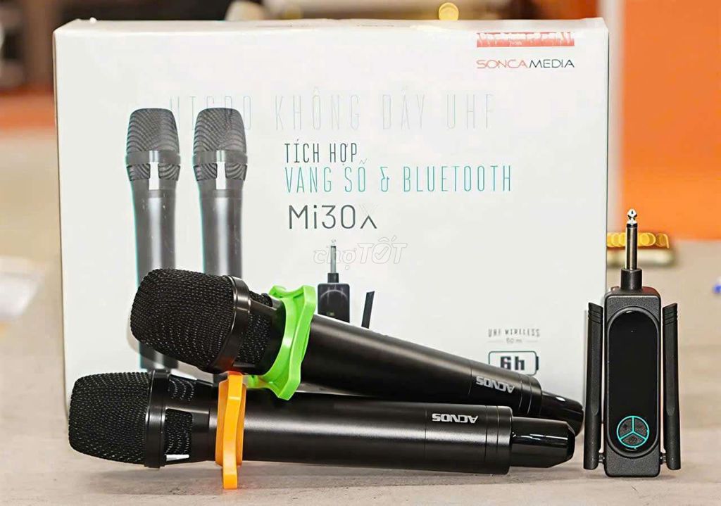 Micro không dây Acnos Mi30X Đen. Mua bán Tivi, Âm thanh tại Thành phố Vĩnh Long Vĩnh Long được đăng bởi gia phu huynh hình 1