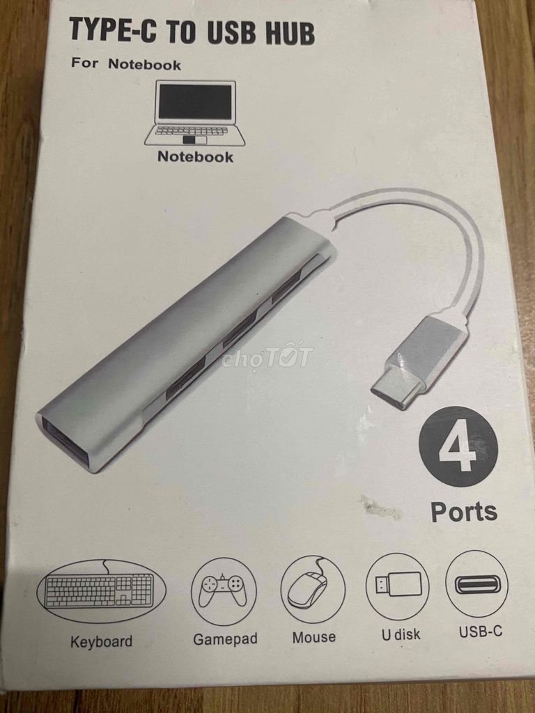 Hub Type C ra 4 Cổng usb cho Laptop Macbook new