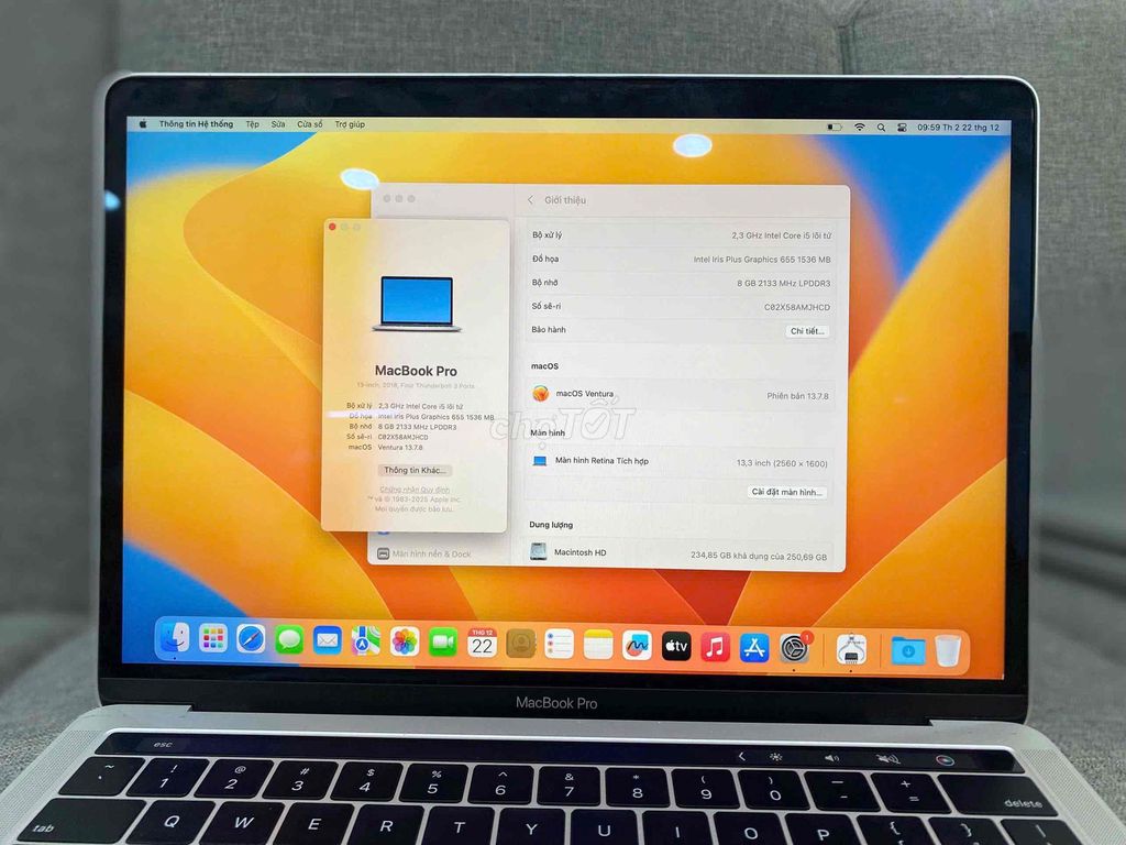 Apple MacBook Pro i5 13.3 inch 8GB/256GB. Mua bán Laptop tại Quận Gò Vấp Tp Hồ Chí Minh được đăng bởi xuy bunn hình 1